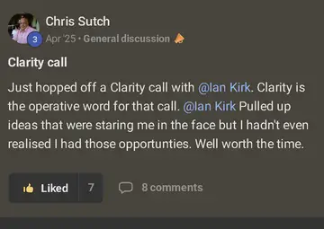 Chris Sutch's Skool post: Clarity call